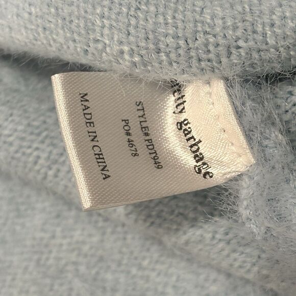 Pretty Garbage Women Size S Long Sleeve Cardigan Light Blue - Picture 5 of 11